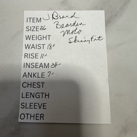 J Brand BEARDEN MOTO JEANS Men 36 Dark Blue Wash Skinny Fit Left Hand Twill NEW - Picture 11 of 11